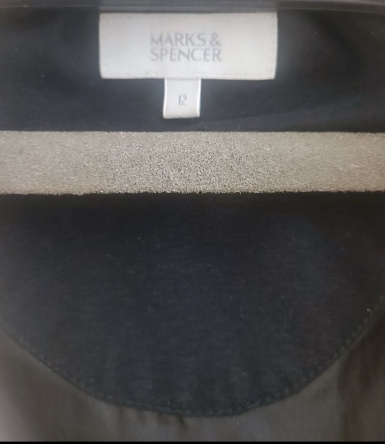 Marks and Spencer Düğmeli Siyah Midi Kadın Mont - Görsel 5