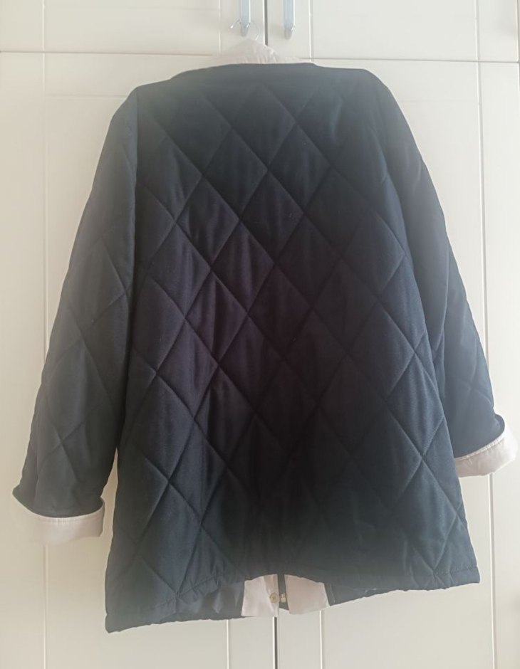 Marks and Spencer Düğmeli Siyah Midi Kadın Mont - Görsel 4