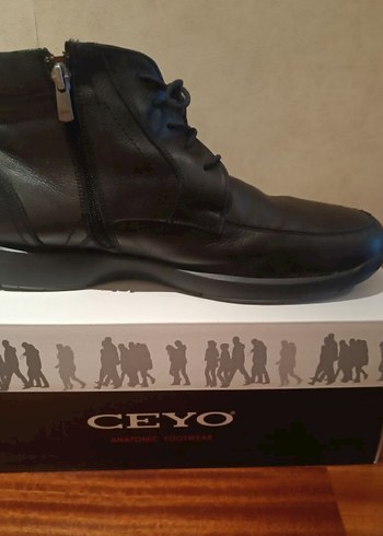Ceyo marka fermuarlı Siyah Deri Erkek Bot - Modern Sokak Stili - Görsel 2