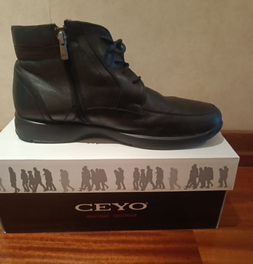Ceyo marka fermuarlı Siyah Deri Erkek Bot - Modern Sokak Stili - Görsel 2