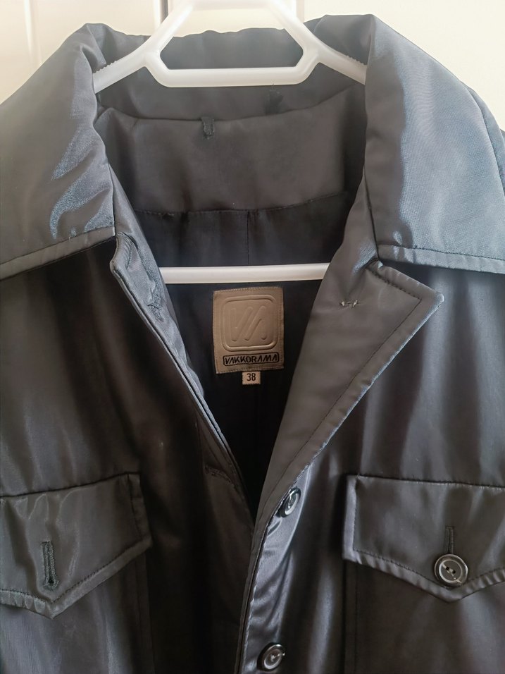 Düğmeli Siyah Ceket mont - Görsel 2