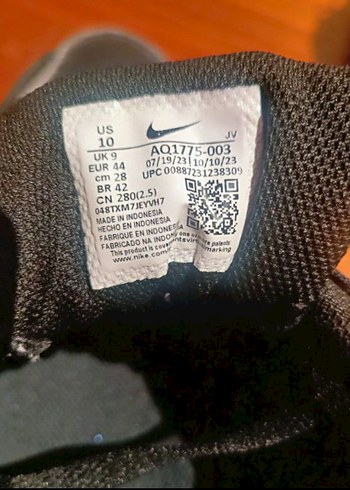 Siyah Bağcıklı Nike Spor Ayakkabı - Görsel 4