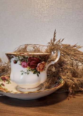  Beden bordo Renk Royal Albert Old Country Roses Küçük Boy Fincan