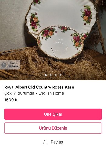 Royal Albert Old Country Roses Kase - Beyaz
