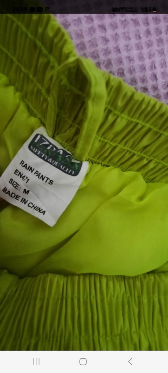 yagmurluk. Yeşil Reflektörlü Erkek Spor Pantolon - Görsel 2