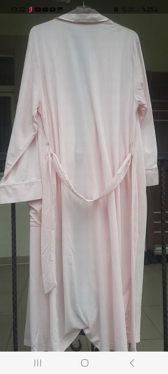 Pembe Uzun Kadın Sabahlık - Görsel 3