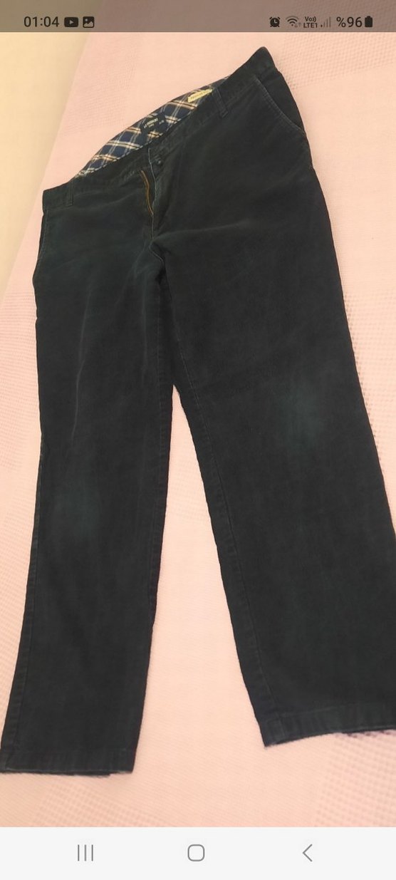 lacivert kadife pantolon. bel 47 cm. boy 96 cm - Görsel 4