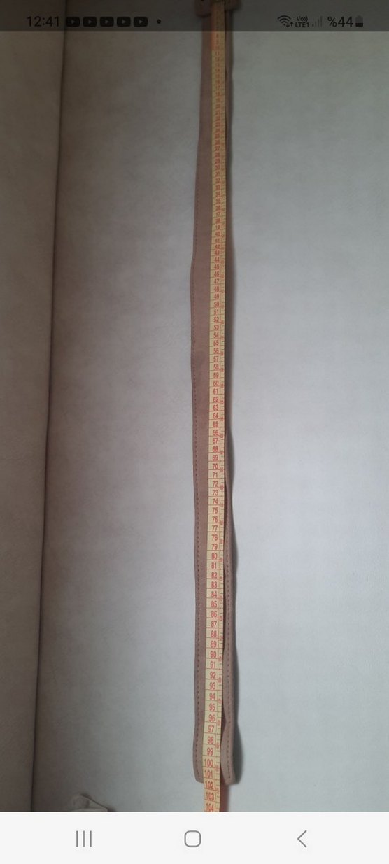 Bej Süet Tokalı Kadın Kemer - Görsel 3