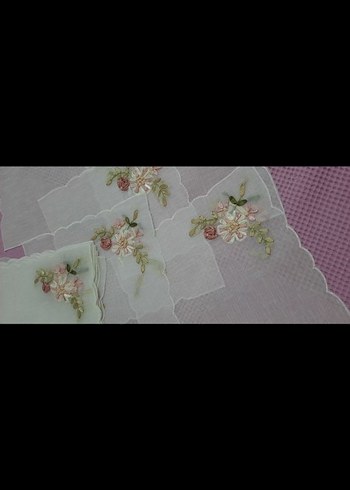 Nakışlı Beyaz Pastel Peçeteler Seti - Görsel 2