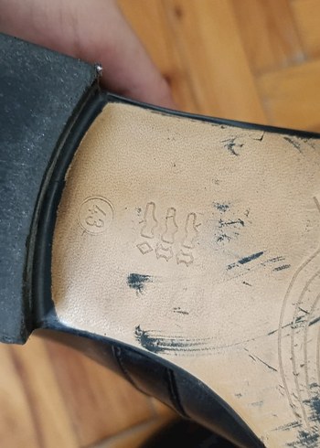 43 Beden Parlak Siyah Erkek Klasik Ayakkabı