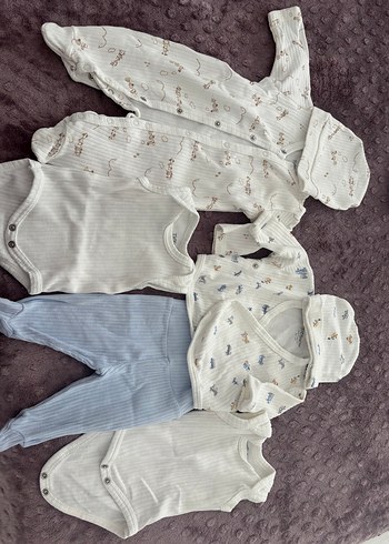 Bebek Erkek Pamuk Triko Uzun Kollu Kıyafet Seti