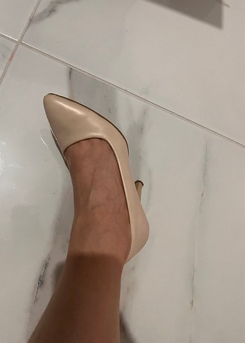 Diğer Bej Stiletto Topuklu Kadın Ayakkabı