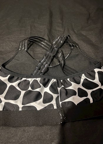 Zebra Desenli Siyah Mini Spor Sütyeni - Görsel 2