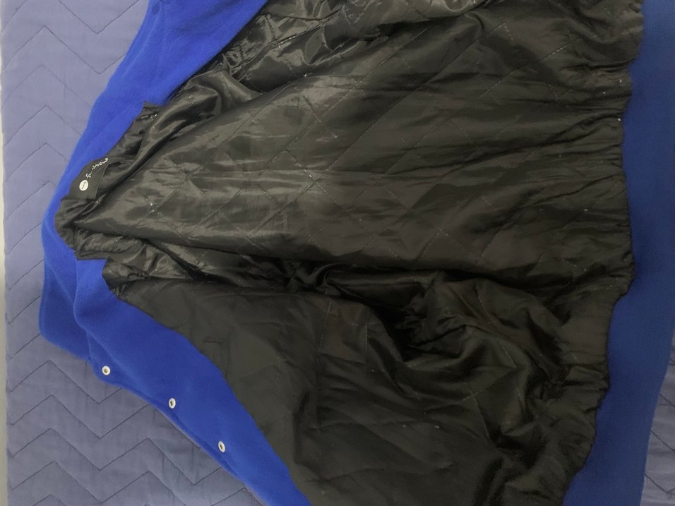 Erkek Mavi Street Wear Bomber Ceket - Görsel 3