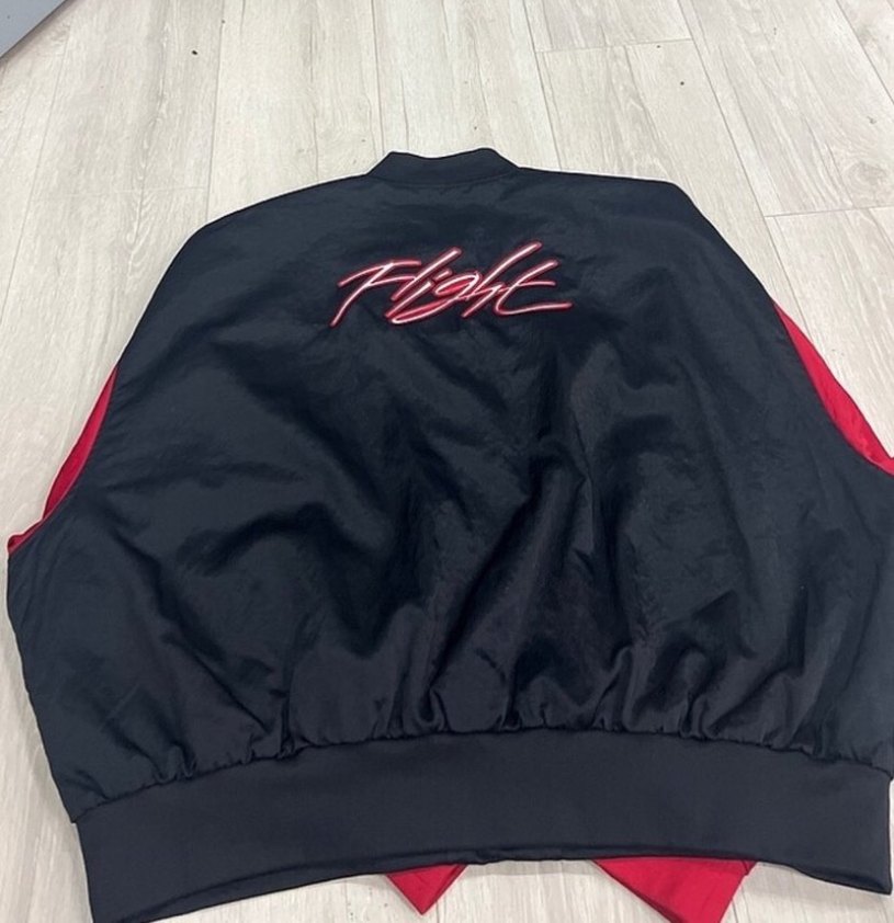 Unisex Siyah-Kırmızı Bomber Ceket - Görsel 2