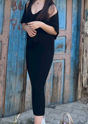 Siyah Midi Dar Kesim Kadın Etek - Görsel 2