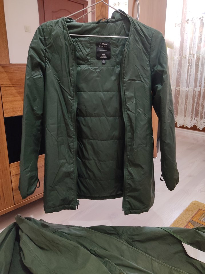 Kemerli Haki Midi Kadın Mont - Görsel 2