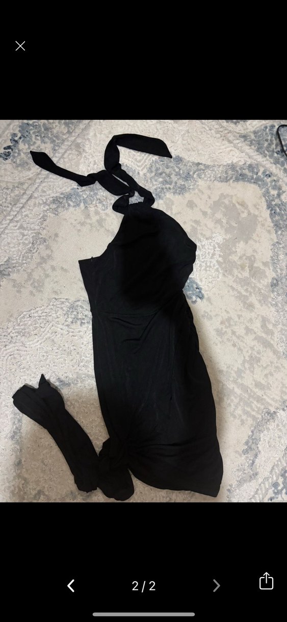 Siyah Straplez Gotik Midi Elbise - Görsel 2