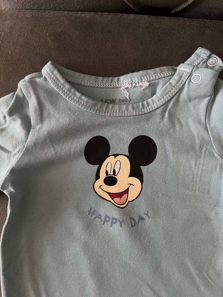 Gri Mickey Mouse Baskılı Bebek Takımı - Görsel 2