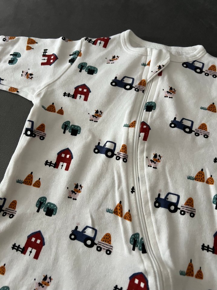 Renkli Baskılı Fermuarlı Bebek Tulum - Görsel 2