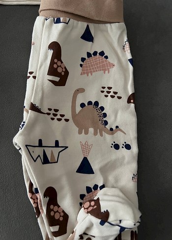 Bebek Erkek Dinozor Desenli Pamuklu Takım - Görsel 3