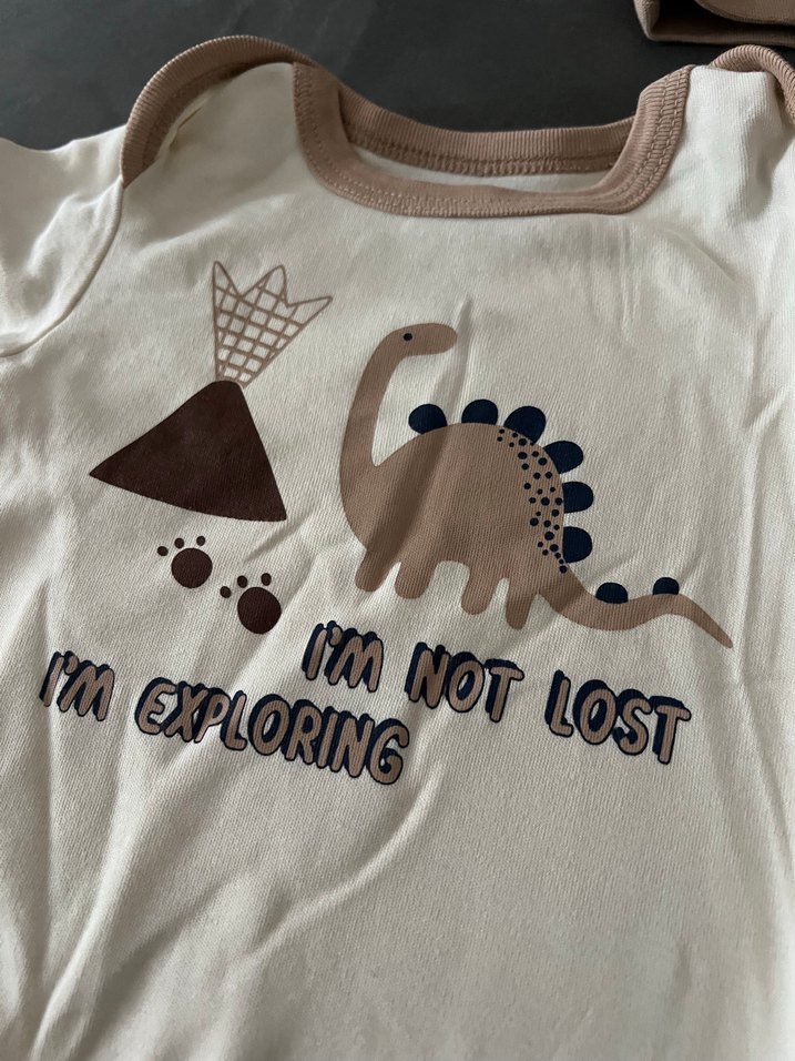 Bebek Erkek Dinozor Desenli Pamuklu Takım - Görsel 2