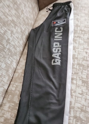 Gri Baskılı Yan Şeritli Erkek Eşofman Altı - Görsel 2