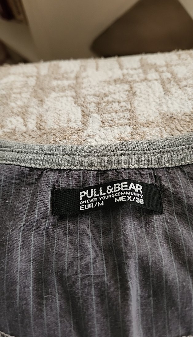 Gri Düğmeli Erkek Keten Sweatshirt - Görsel 3