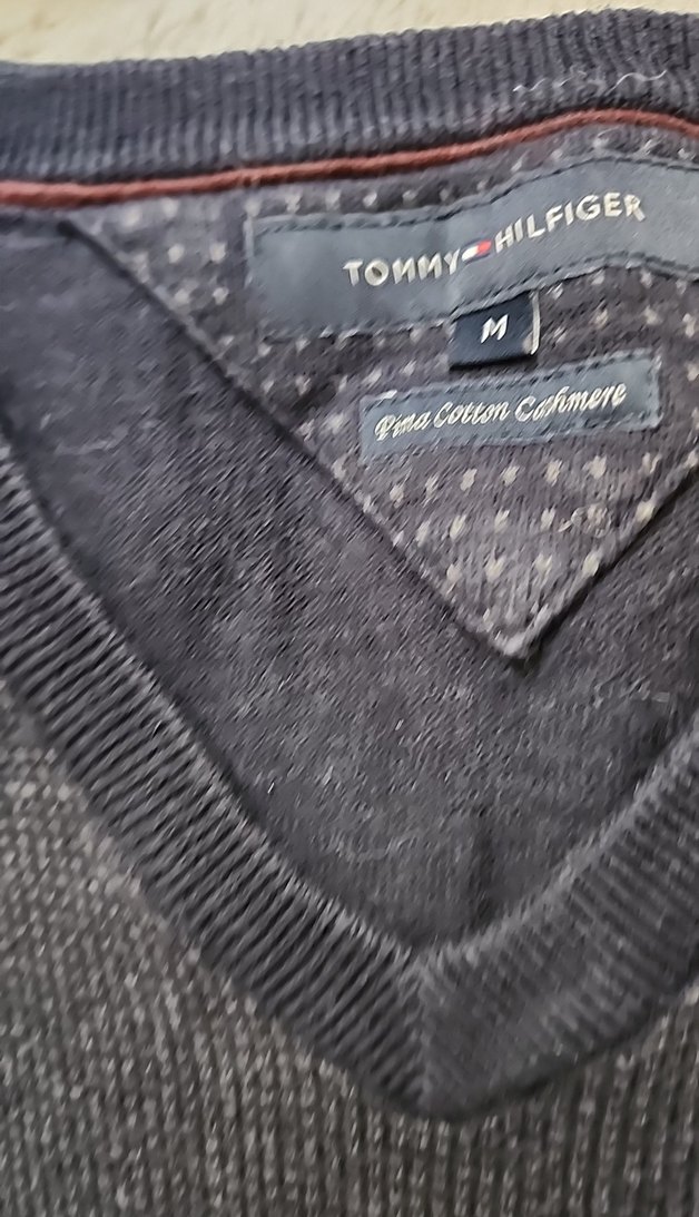 Gri V Yaka Erkek Triko Kazak - Görsel 2