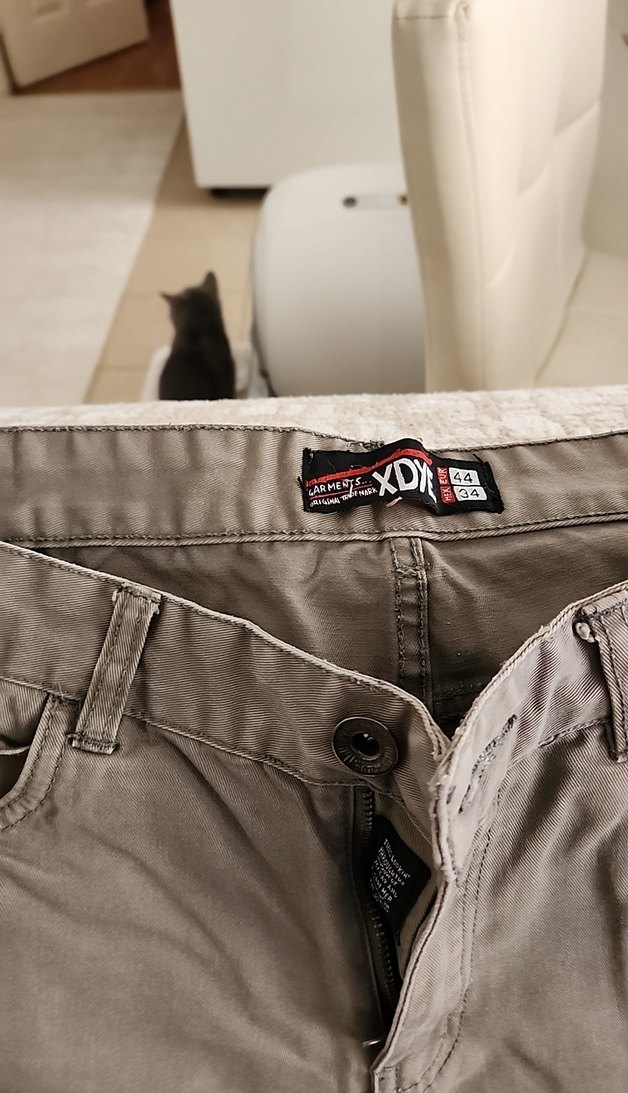 Bej erkekKeten Kumaş Pantolon - Görsel 3