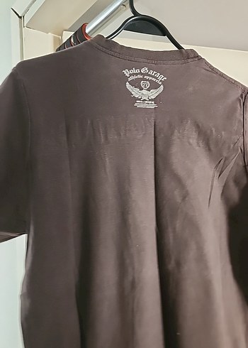 Kahverengi kisa Kollu Baskılı Erkek Tişört - Görsel 5