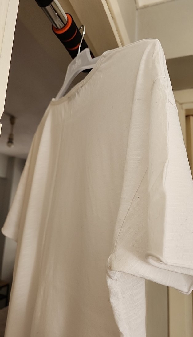 Bej Baskılı Bluz kisa Kollu, Düğmeli - Görsel 3