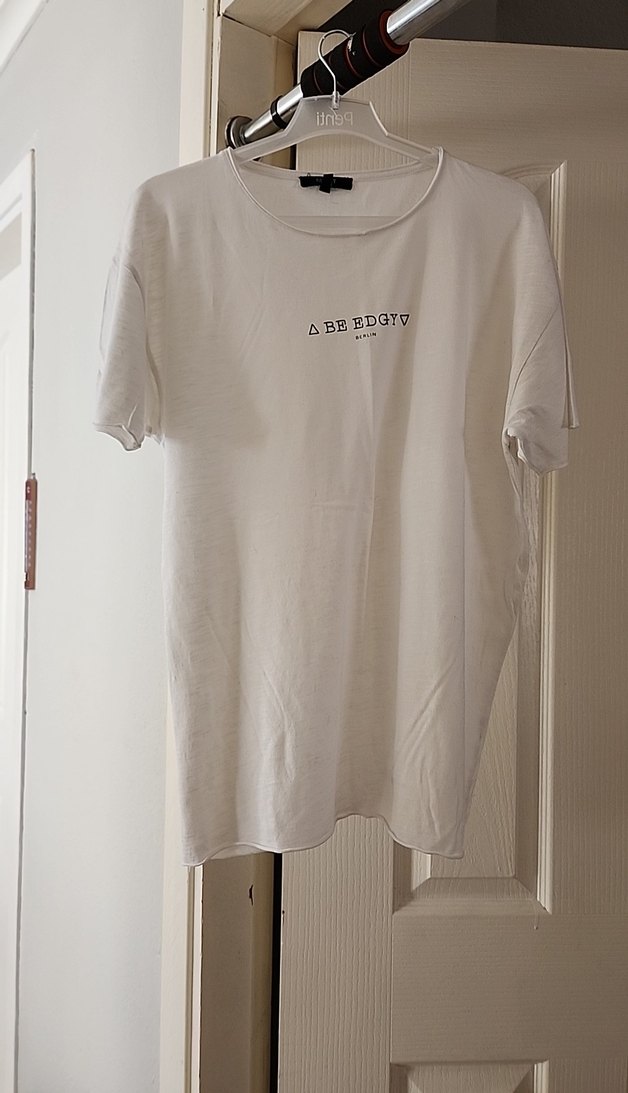 Bej Baskılı Bluz kisa Kollu, Düğmeli - Görsel 2