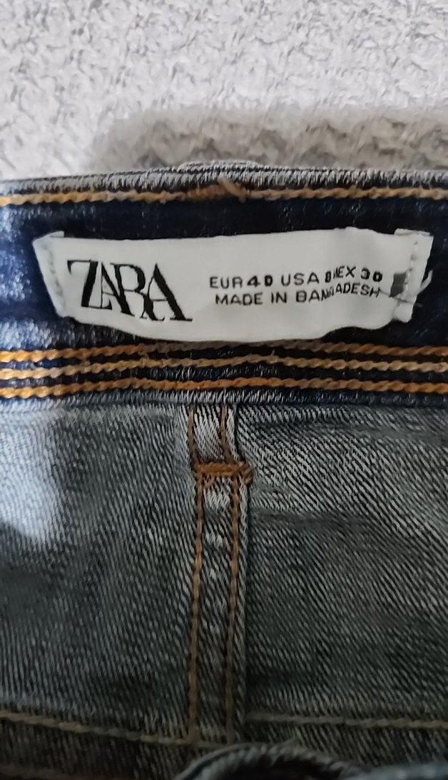 Yırtmaç Detaylı Kadın Mavi Denim Pantolon - Görsel 3