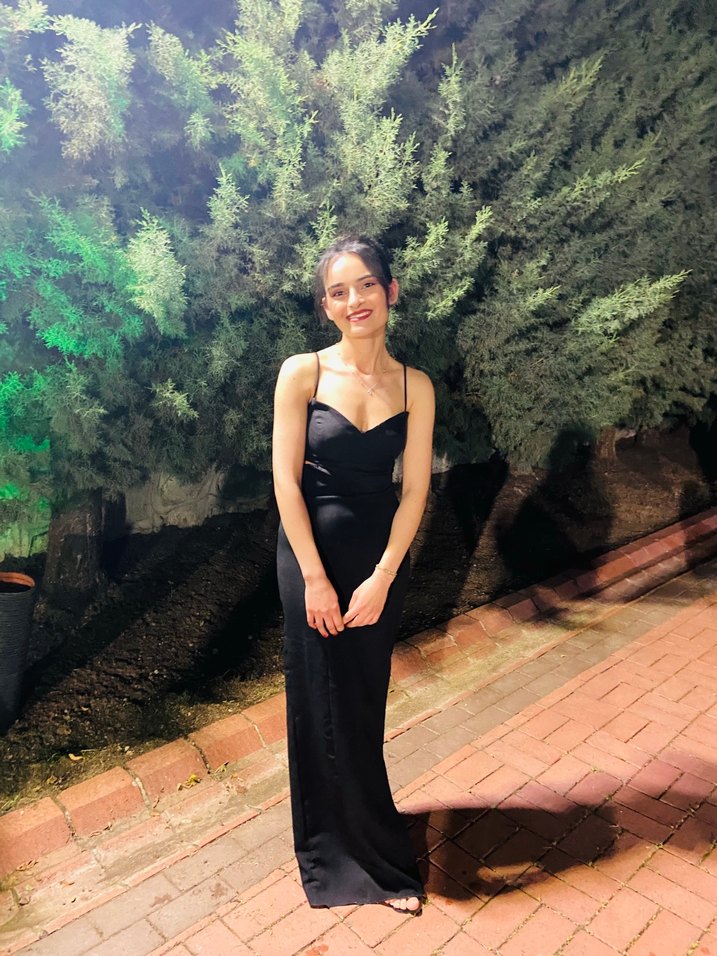 Siyah Straplez Uzun Gotik Mezuniyet Elbisesi - Görsel 2