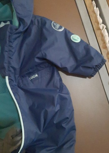 Decathlon Fermuarlı Mavi Gri Bebek Kayak Tulumu - Görsel 3