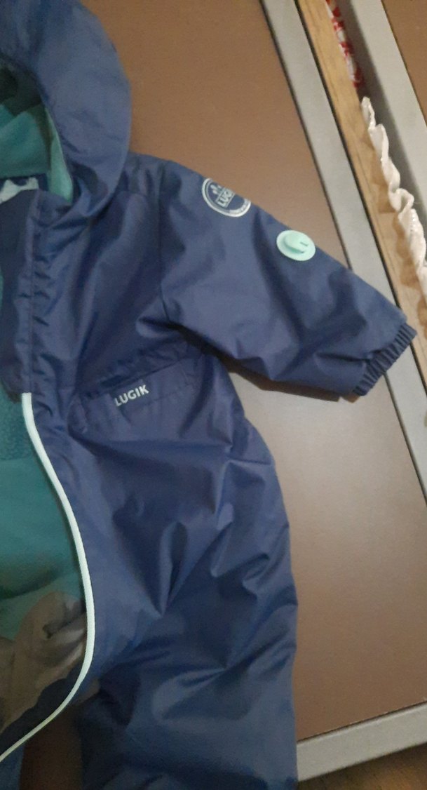 Decathlon Fermuarlı Mavi Gri Bebek Kayak Tulumu - Görsel 3