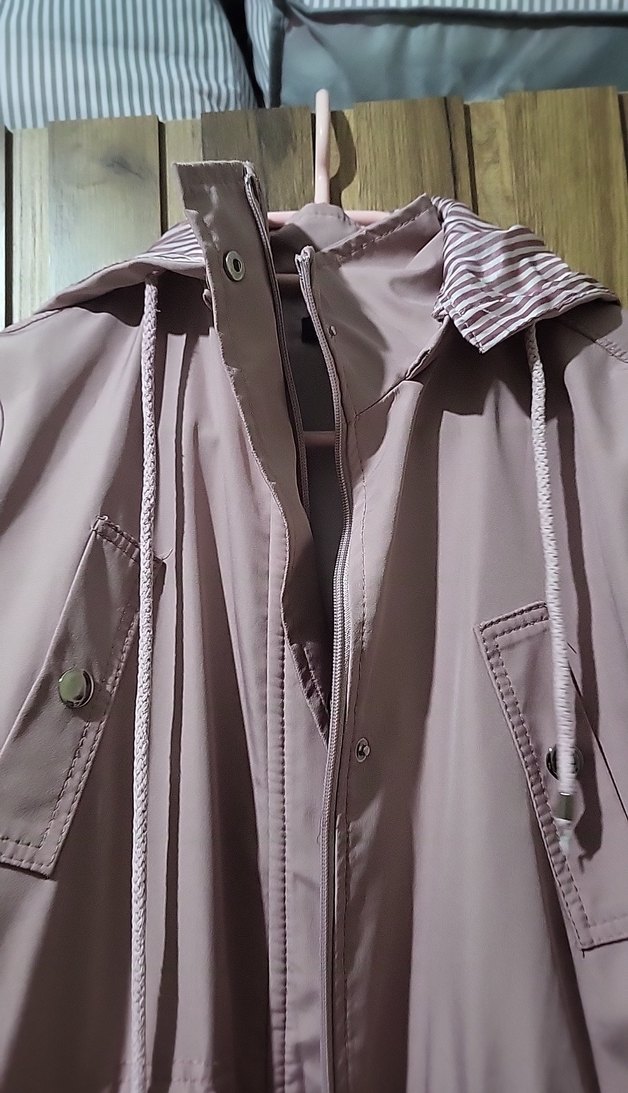 Bej Midi Düğmeli Kadın Yağmurluk - Görsel 2