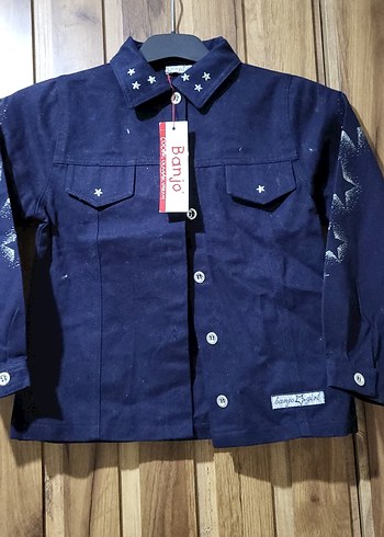 Kız Çocuk Parlak Mavi Denim Ceket