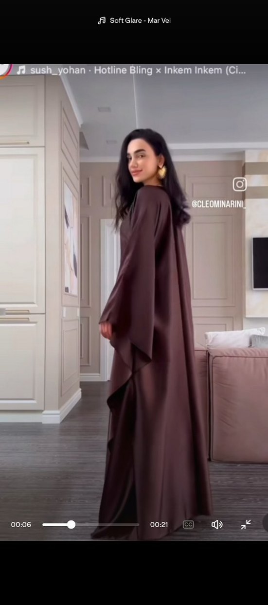 Kahverengi elbise - Görsel 4