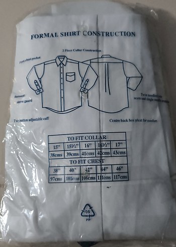 l Beden beyaz Renk Düğmeli Beyaz Erkek uzun Kollu Gömlek