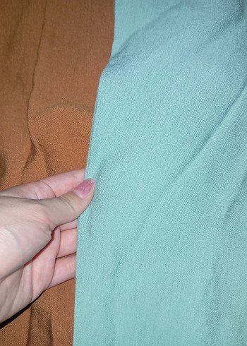 42 Beden Kadın Bej Keten Rahat Kesim Pantolon 3lü