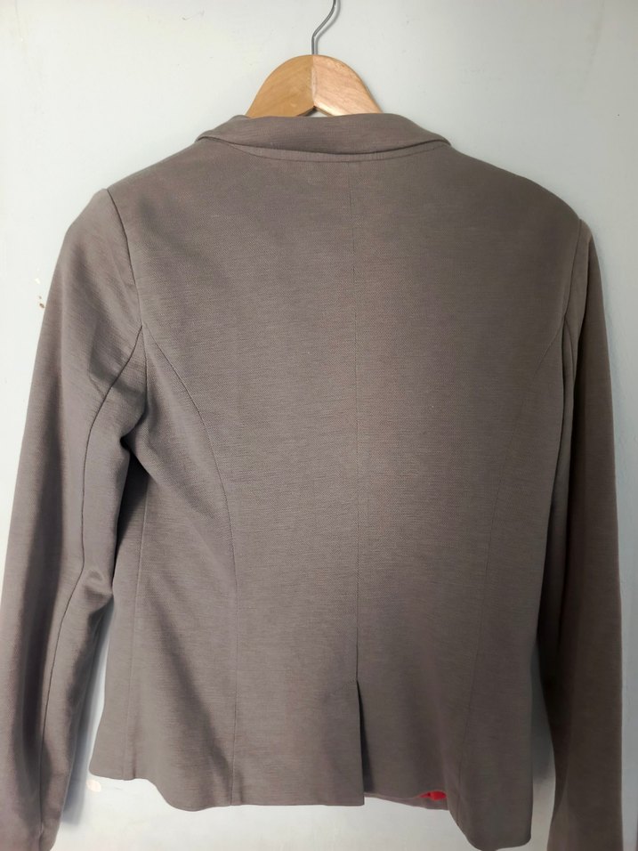 Düğmeli Kahverengi Kadın Blazer Orsay Ceket - Görsel 2