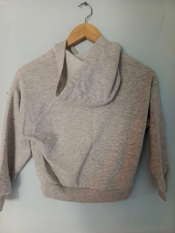 Gri Unisex Çocuk NBA Kapüşonlu Sweatshirt - Görsel 2