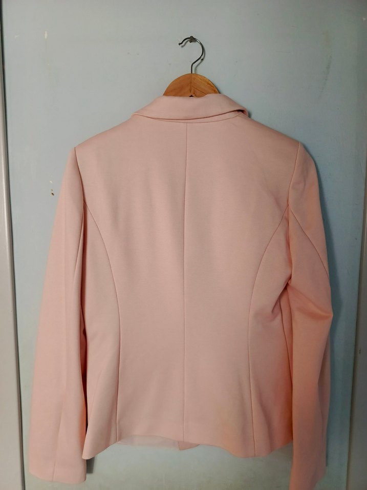 Düğmeli Pembe Kadın Blazer Ceket - Görsel 2