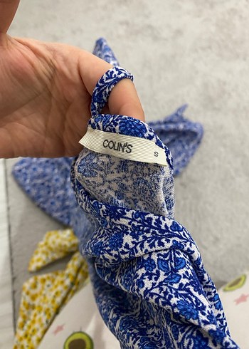 Mavi Desenli Bohem Kadın Elbise - Görsel 4