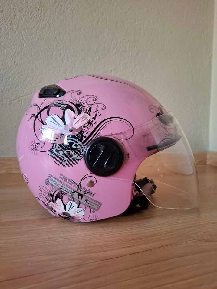Zeus pembe motorcu kask - Görsel 5