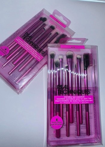 Pembe Real Techniques Göz Makyaj Fırça Seti
