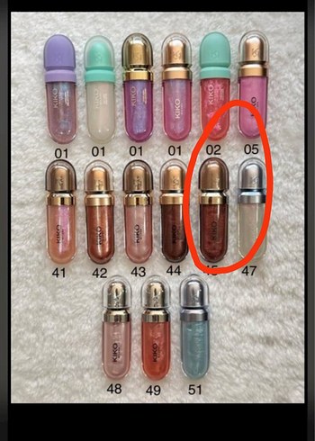  Beden çeşitli Renk KIKO Çok Renkli Parlak Ruj Seti