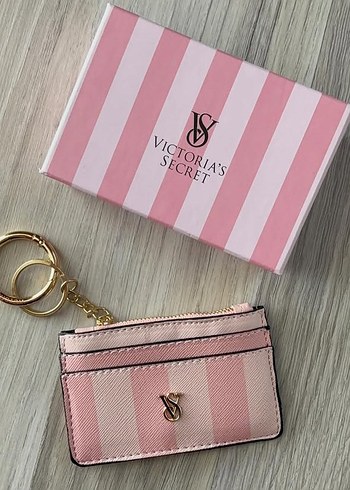 Victoria's Secret Pembe Deri Cüzdan Anahtarlık
